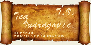 Tea Vudragović vizit kartica